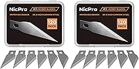 Vista 11 de Nicpro Juego de 120 cuchillas de hobby SK-5, repuesto de utilidad #2, herramienta de corte de repuesto con estuche de almacenamiento