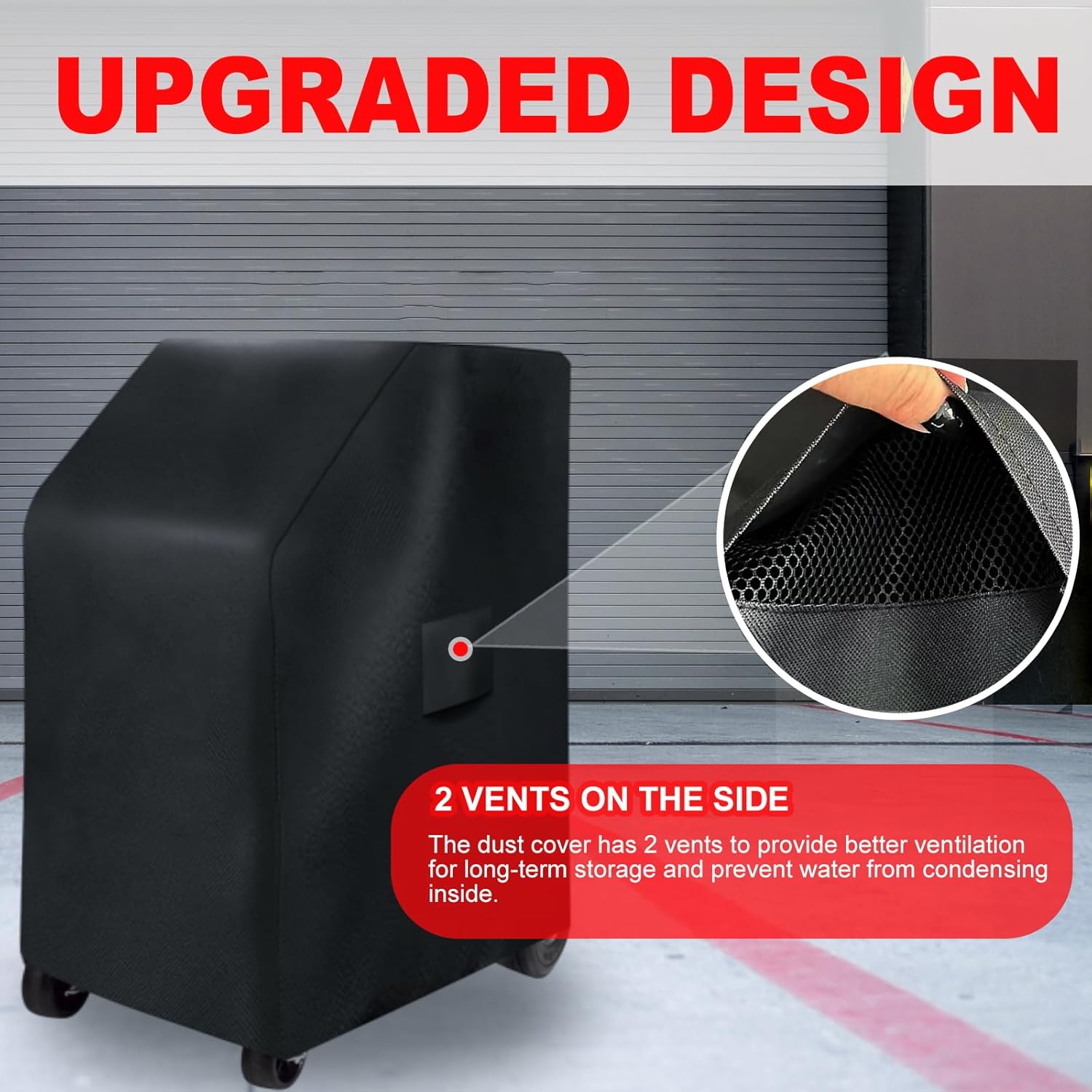 Dust Cover for Robinair A/C RRR Machine, Heavy Duty 600D Oxford Dust Cover, Compatible with Robinair AC1234-6, 34788NI, 34788NI-H, and 34988NI Models, Black