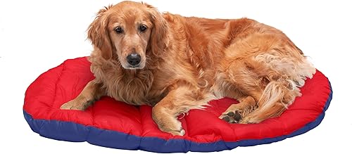 Miniatura 2 de Furhaven cama lavable para mascotas, para perros y gatos, tapete acolchado para exteriores, campamentos y senderos, con bolsa de transporte, rojo