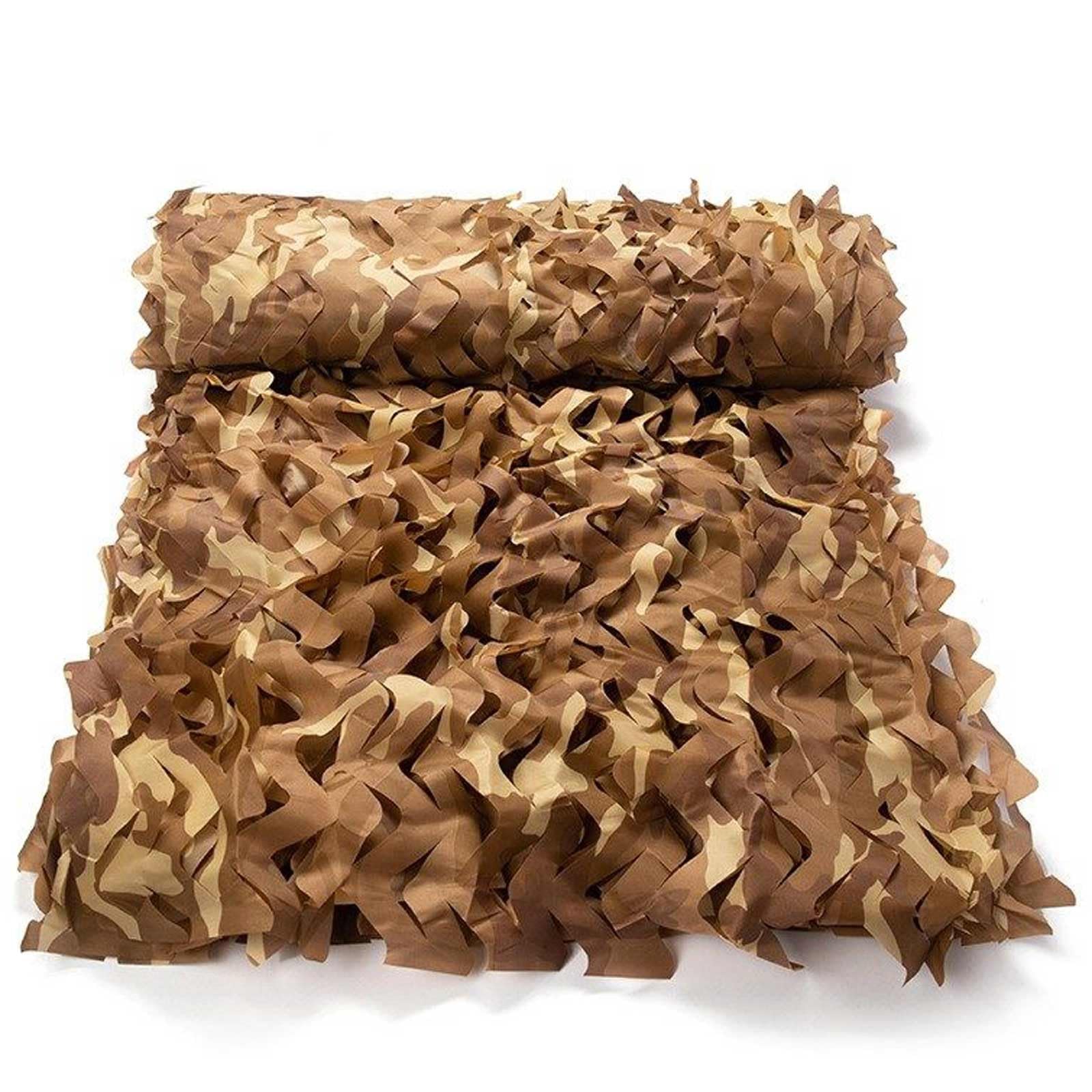 GJZQDKX 6x10m Tarpaulin Net Dual Mesh Camouflage for Camping Military Hunting Shooting and Outdoor Blinds Perfect for Ghillie Suits and Wildlife Watching.