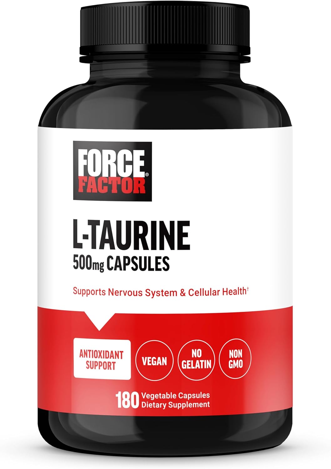 FORCE FACTOR Taurine Supplement, Taurine 500mg Capsules