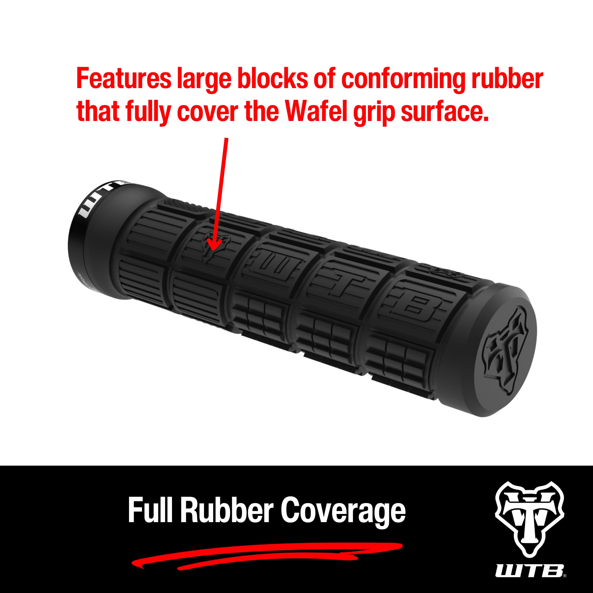 WBASE WTBW 680mm グリップ付き Amazon.com : WTB Wafel Clamp-On Bicycle Grips (Set of Two) Black