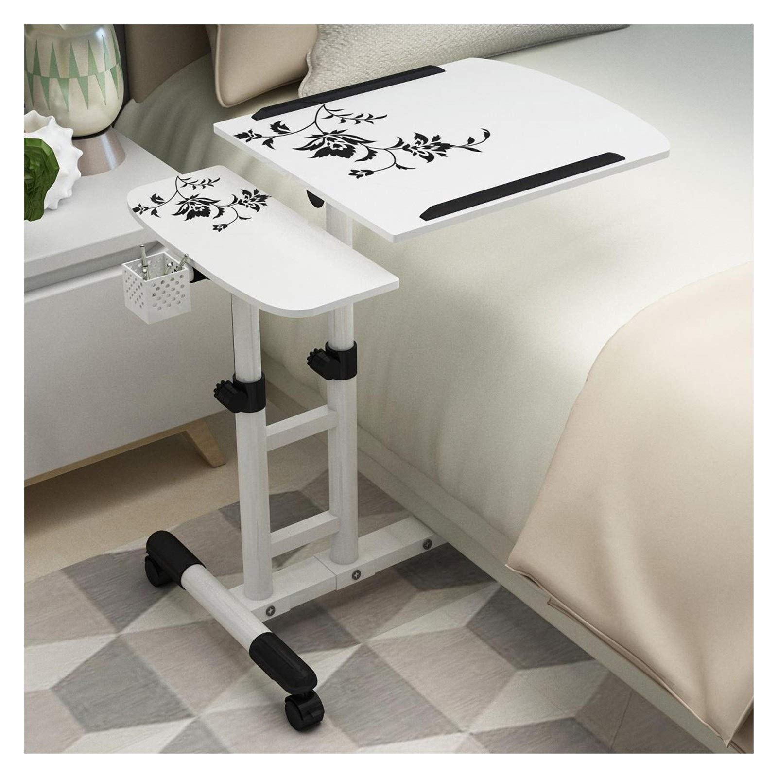laptop stand trolley Foldable Portablee Height adjustable standing table with pages Basket for Home Office Portable computer table