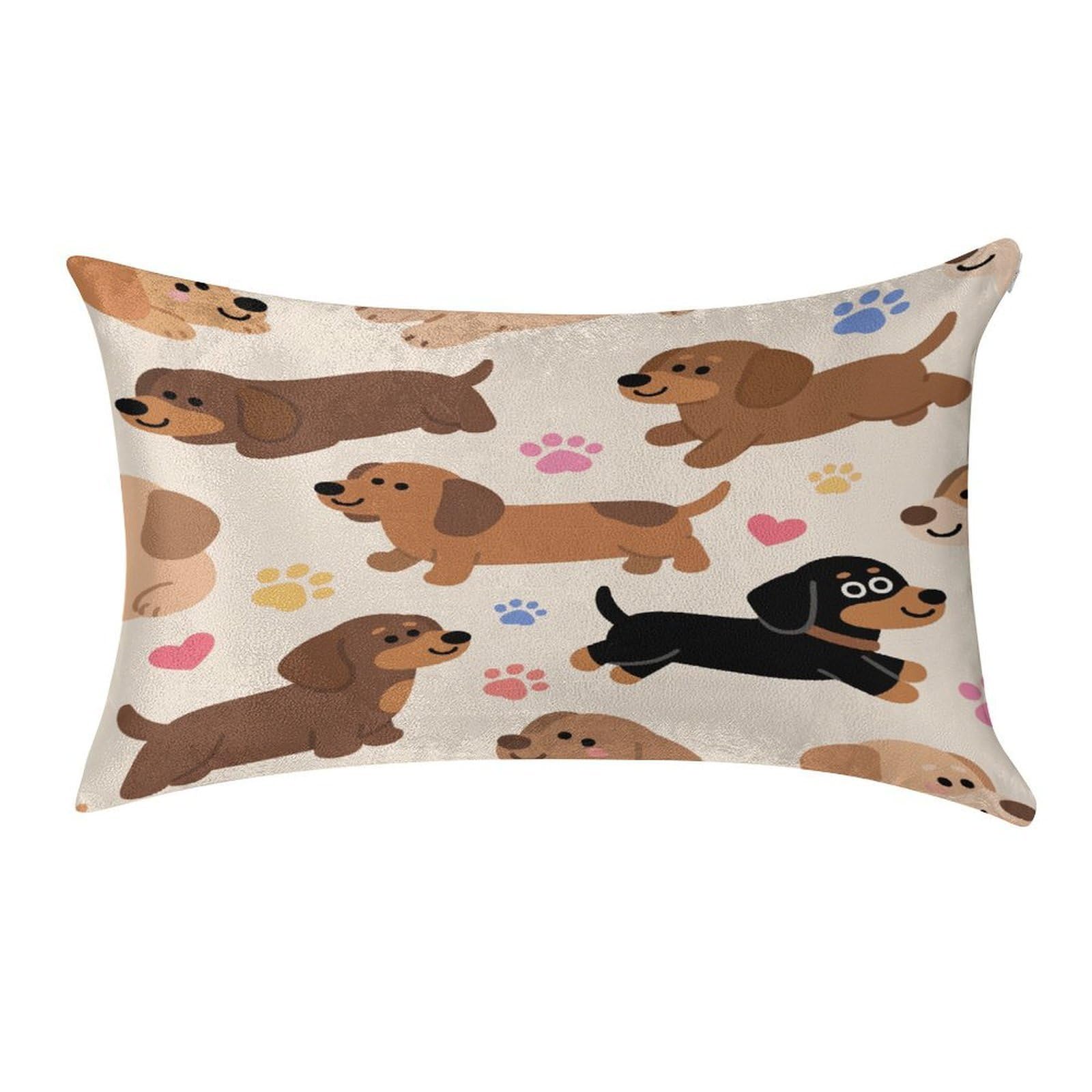 VstaDank Dogs Throw Pillow Covers for Bed Pillow Shams Zipper Velvet Pillow Cases Cozy Cushion Cover Soft Pillow Protectors for Car Home Decor Pillowcases 12 "×20 "