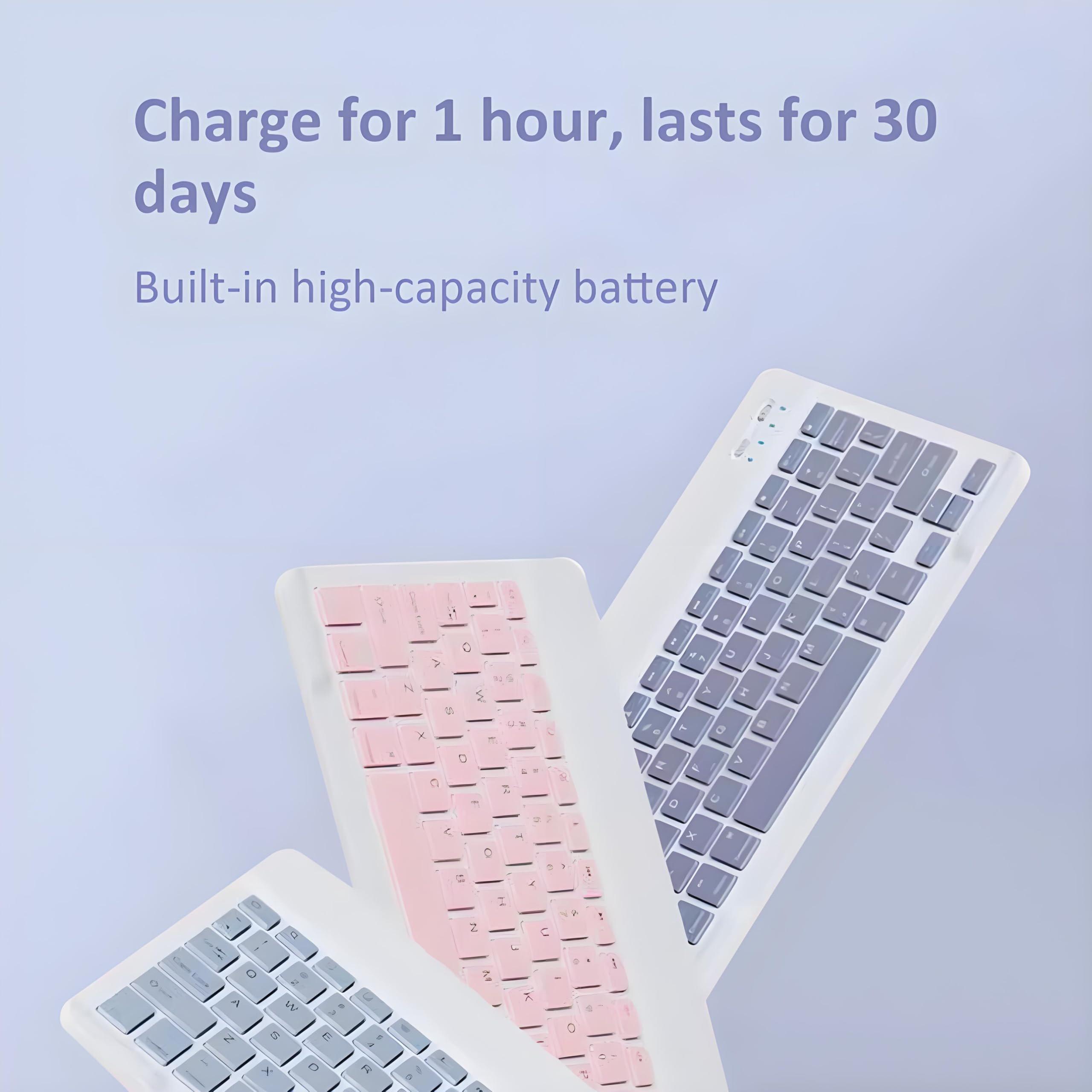 Etui na klawiaturę do Honor Pad 8 30.5 cm, odłączana bezprzewodowa klawiatura Bluetooth, mysz Bluetooth, elegancka czerń
