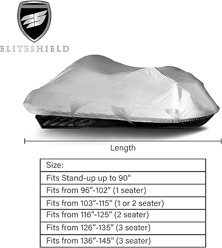 Miniatura 7 de PWC Watercraft - Cubierta de almacenamiento para moto acuática, color plateado, se adapta a pie hasta 3 plazas Sea Doo Yamaha Wave Runner Kawasaki