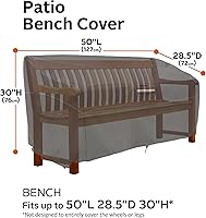 Vista 3 de Classic Accessories Ravenna - Funda resistente al agua para sofá biplaza de patio de 50 pulgadas, fundas para muebles de patio