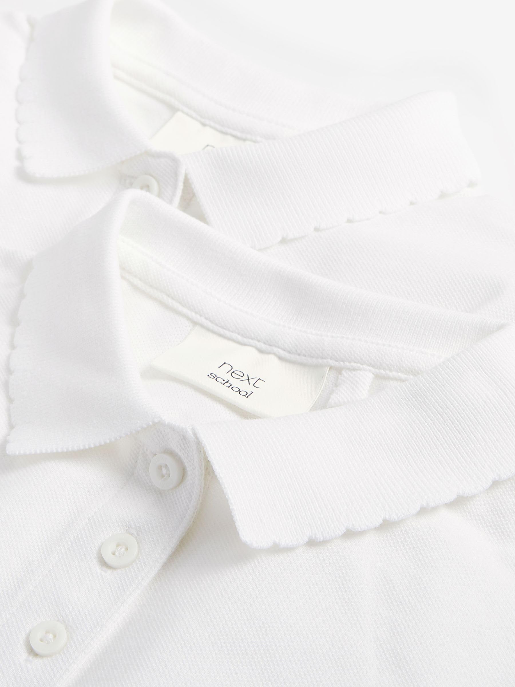 NEXT Fille Polo pour l’école à Manches Longues 100% Coton, Lot de 2