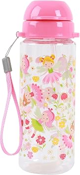 IDRINK - 400 ml Childrens Water Bottle with Straw FAIRY