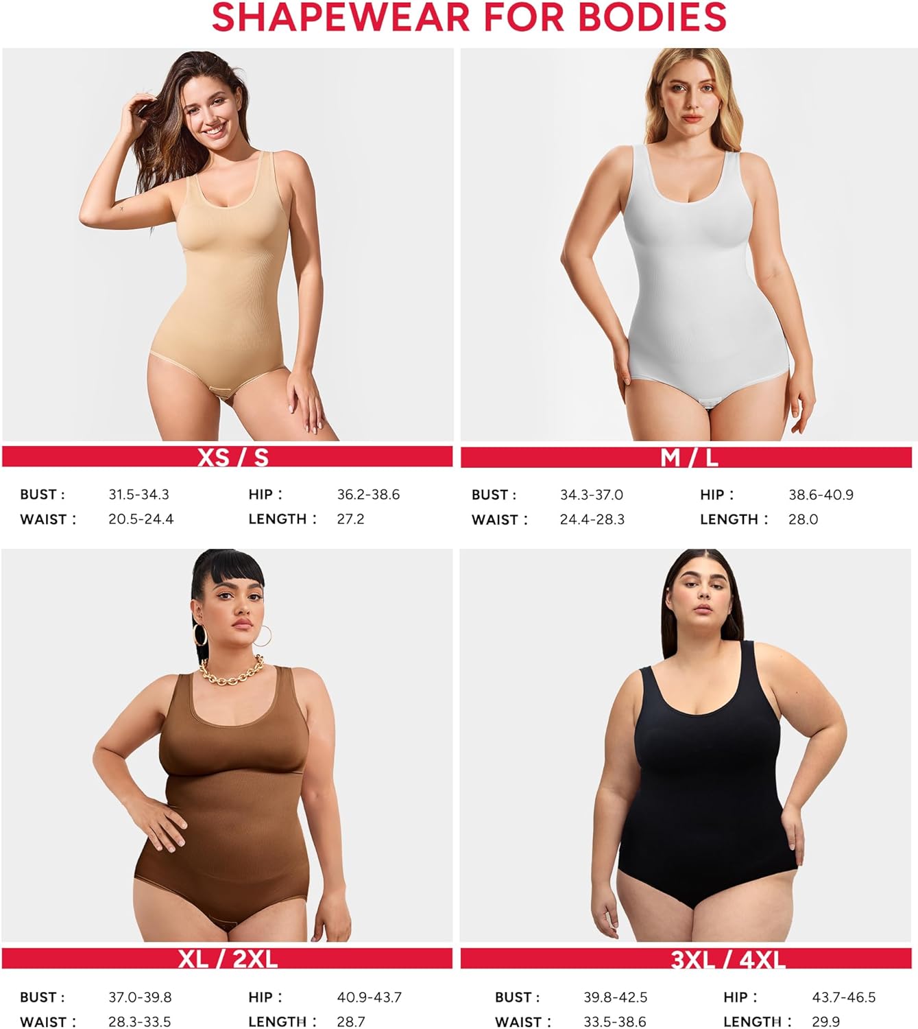 Nebility Bodysuit Shapewear for Women Tummy Control Body Shaper Faja Waist Trainer Seamless Body Suit Going Out Tops - Image 3