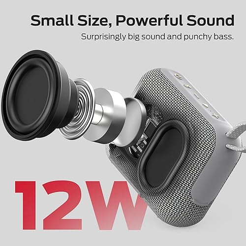 Miniatura 2 de Monster Cube 1 Altavoz Bluetooth portátil, IPX7 impermeable, Bluetooth 6.0, tiempo de reproducción de 20 horas, potente sonido estéreo, altavoz para