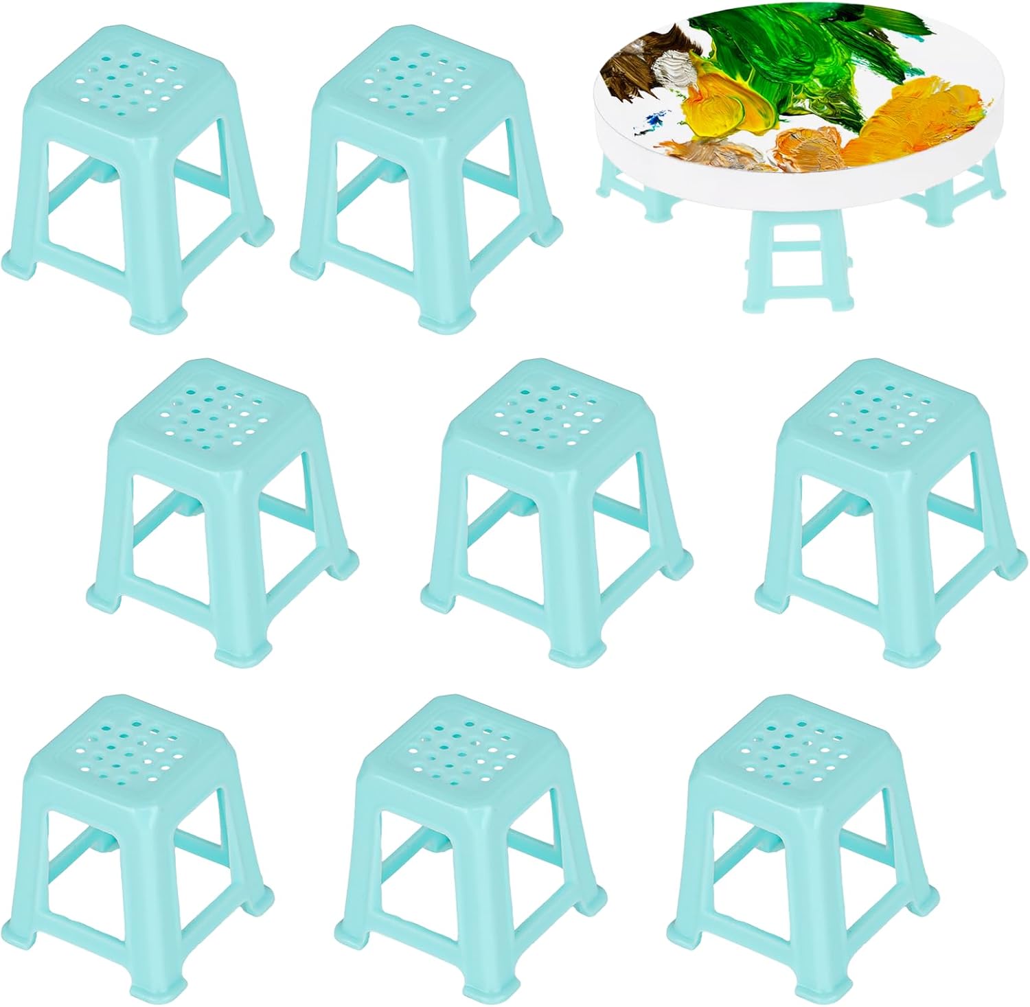 Tskcvy 12 Pcs Canvas Stands For Painting Paint Stand Mini Canvas Feet Risers Fluid Painting Supplies Acrylic Pouring Paint - View #8