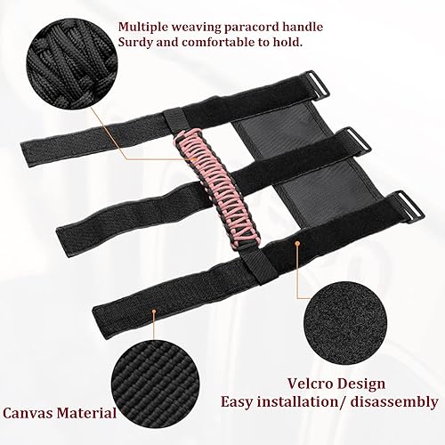 Miniatura 5 de Accesorios para Jeep Wrangler, barra antivuelco, mango de agarre para compatible con Jeep Wrangler YJ TJ JK JKU JL JLU 1955-2023 Gladiator JT UTV y