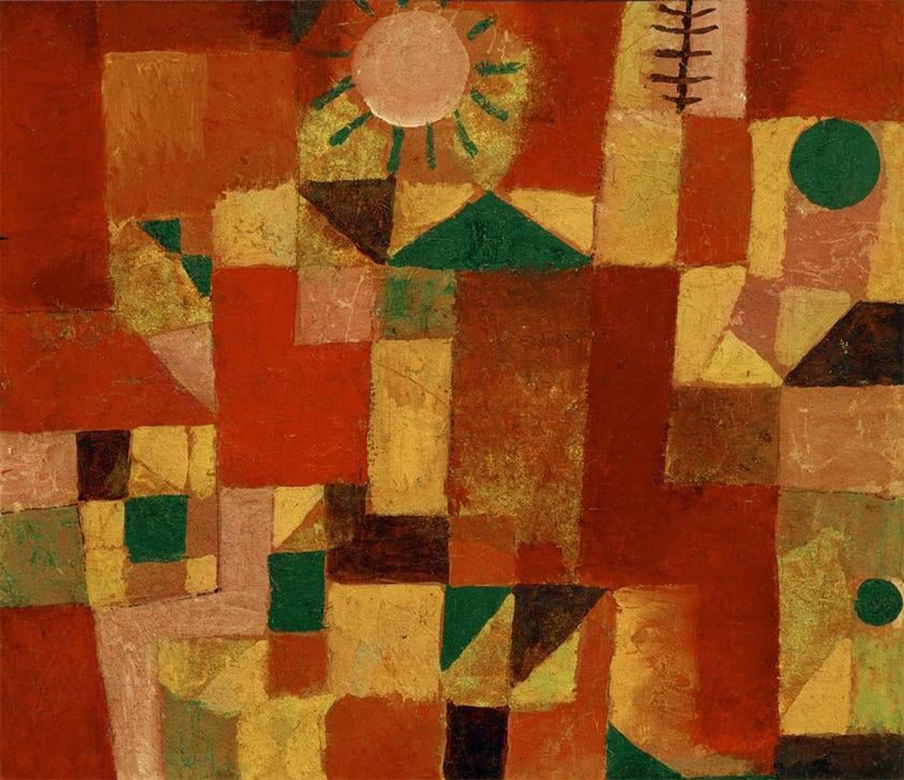 Tableau Paul Klee Soleil d'Or déco salon 60x90cm