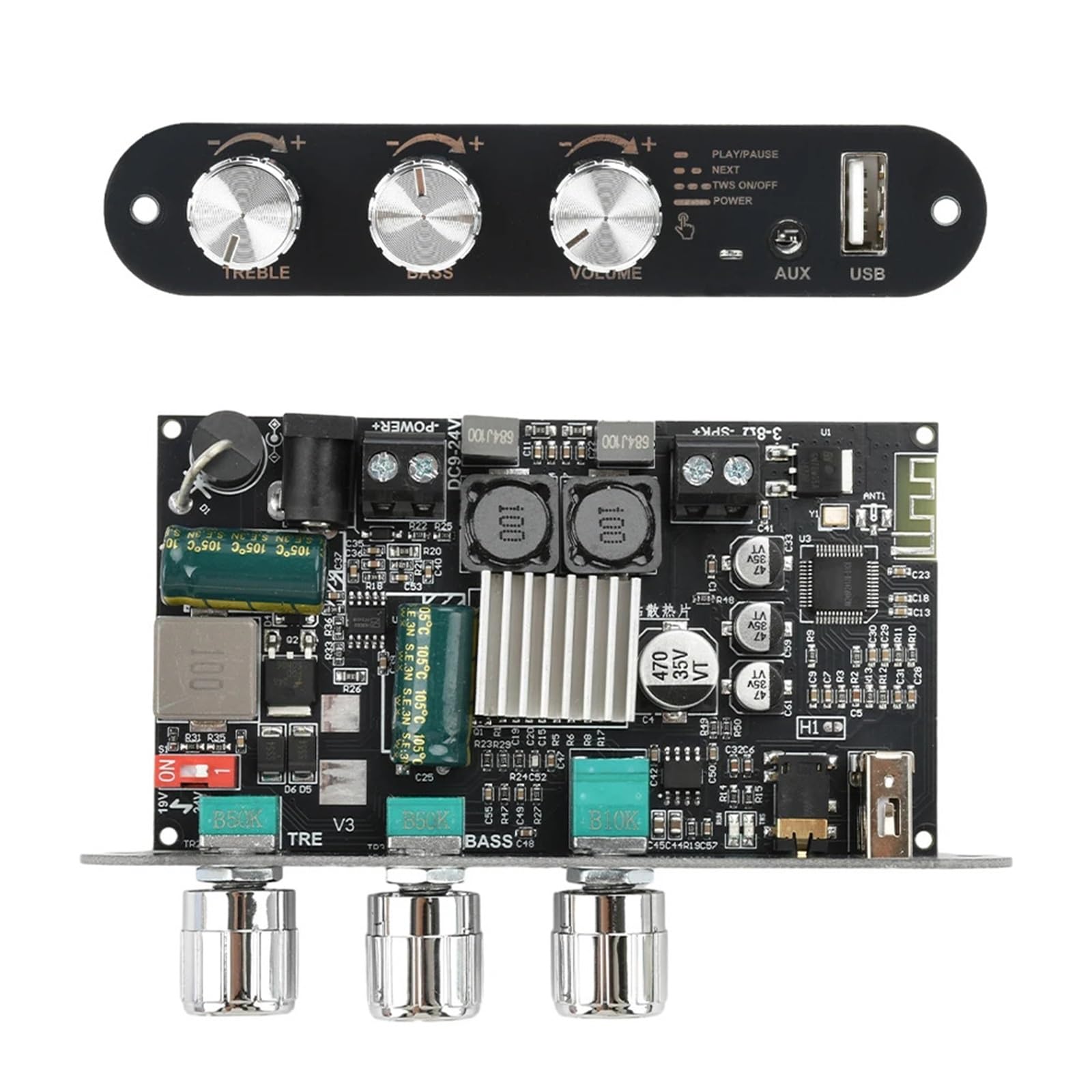 ZK-1001U Mono 100W TPA3116D2 5.3 Audio Amplifier Module Digital Sound Power Amplifier AMP Module Home Theater AUX