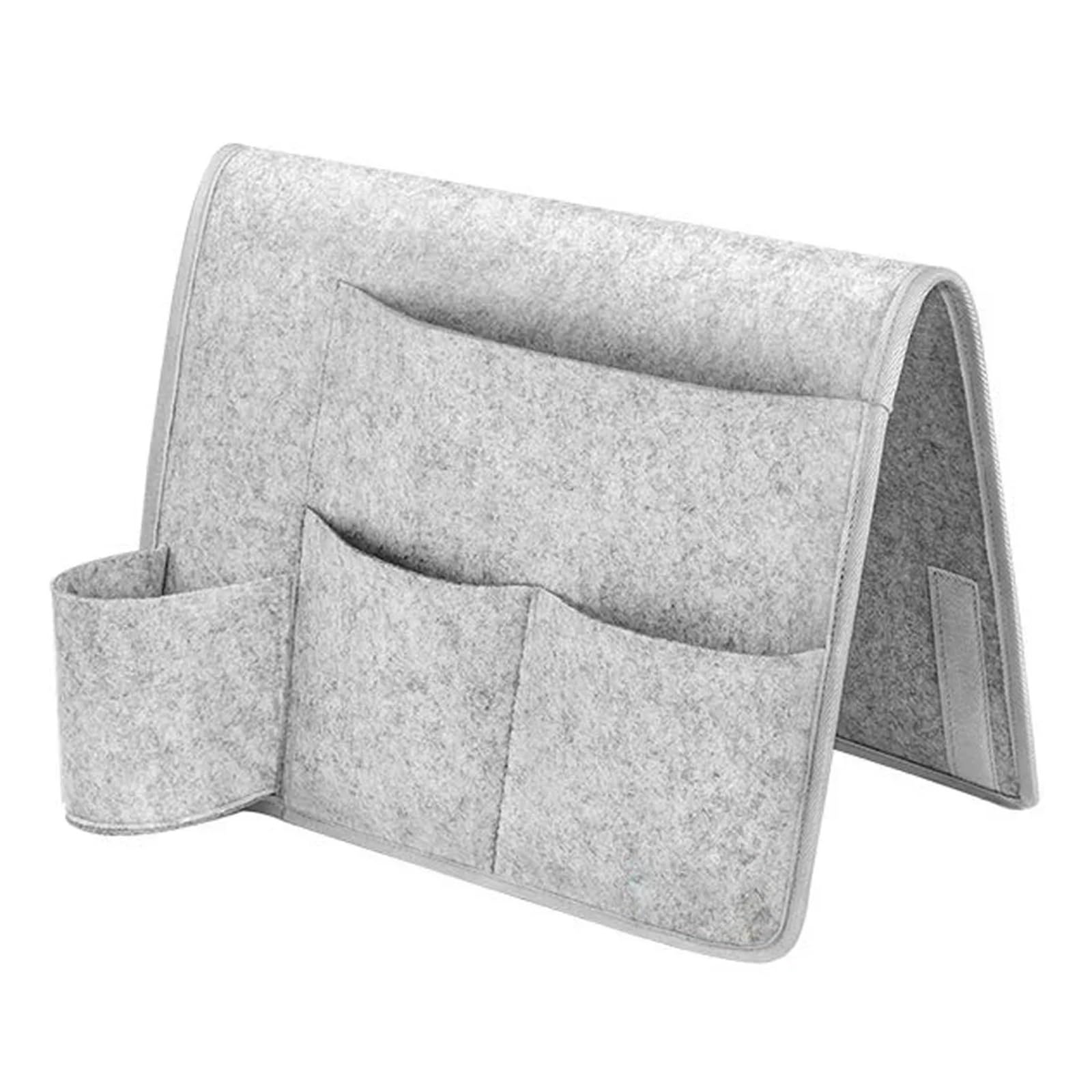 BDFJEDS Couch Armrest Organizer Bedside Hanging Storage Pocket Mobile Phone Remote Control Water Bottle Felt Bed Sofa Organizer(Color-01)