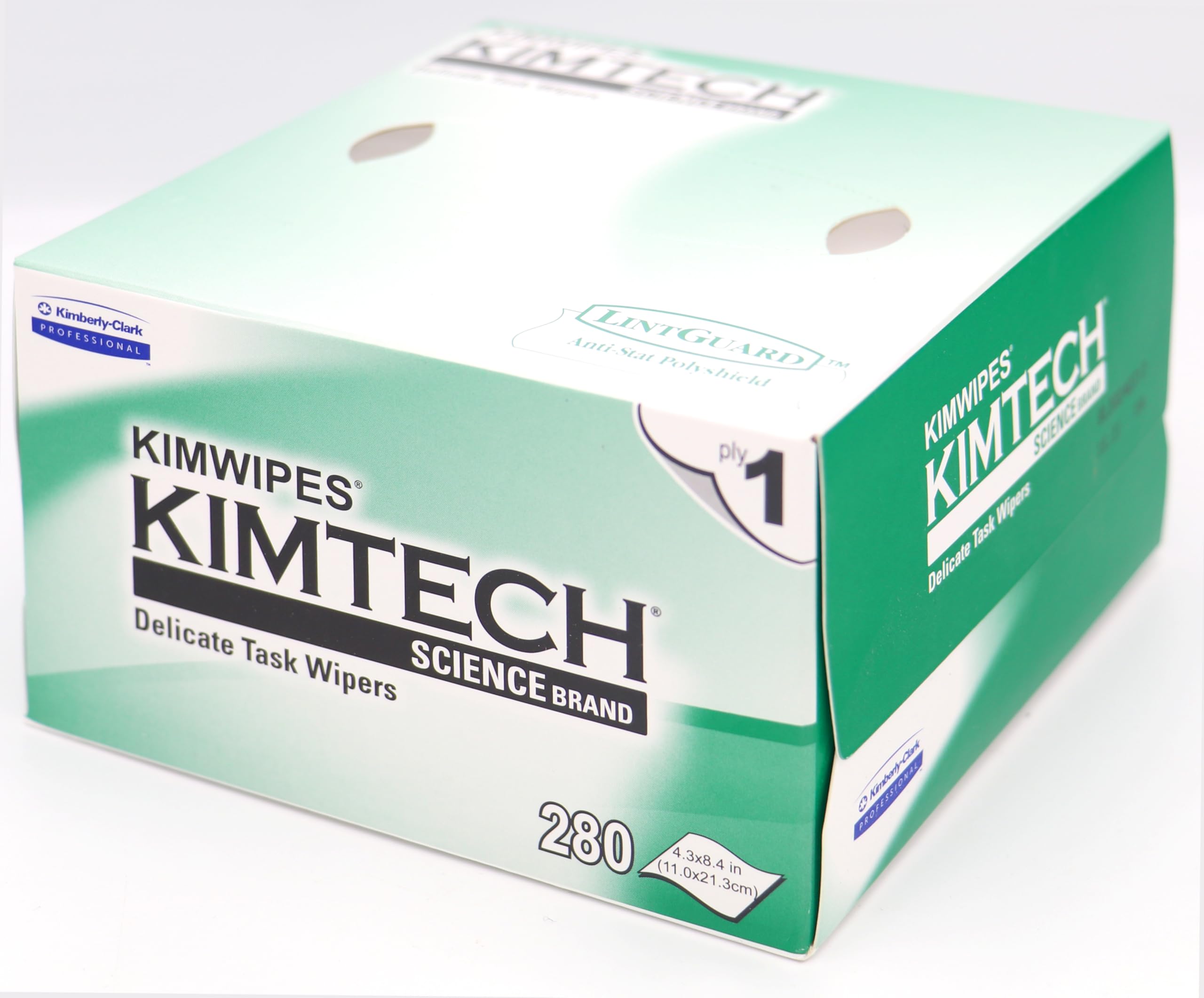 Kimwipes Toallitas Delicadas 1 Capa – Pack 6 Cajas x 280 Uds (1680 Toallitas) – Limpieza de Lentes, Laboratorio, Fibra Optica y Superficies Delicadas – Antiestáticas, Sin Pelusa – TFS