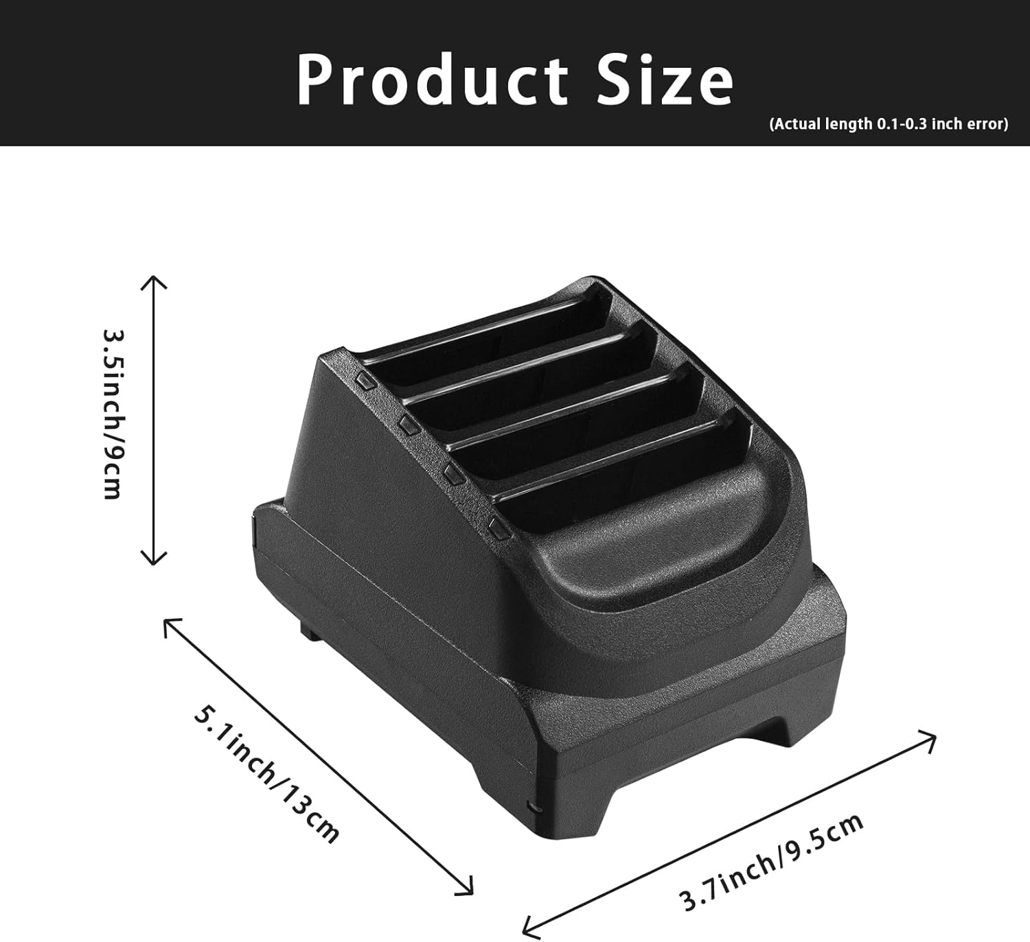 4-Slot Battery Charger for Zebra TC51 TC52 TC56 TC57 TC52x TC57x TC52AX Barcode Scanners(SAC-TC51-4SCHG-01)