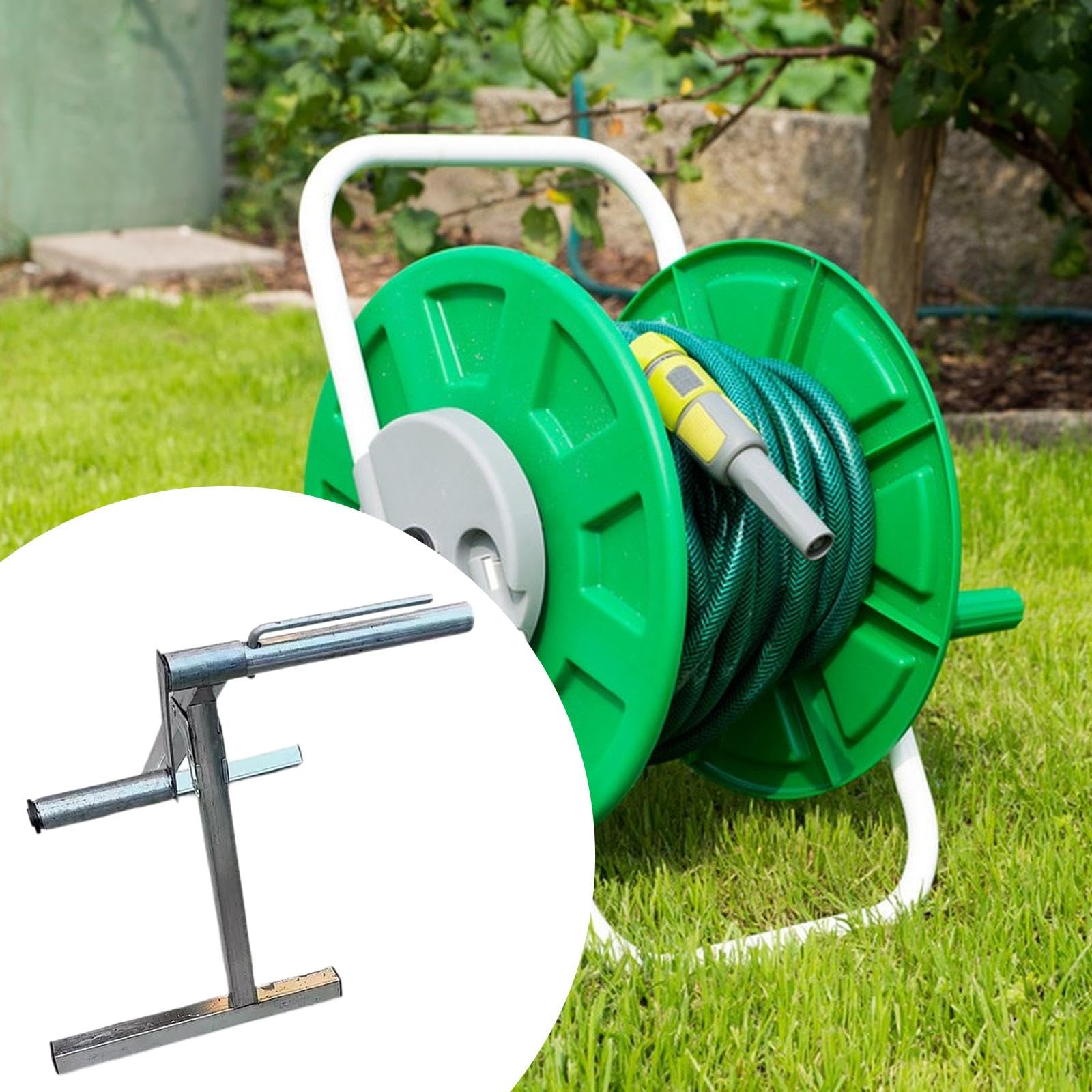 Carrete de Manguera, Soporte Plegable Multifuncional para Riego de Plantas, Limpieza de Jardines Y Uso Doméstico.