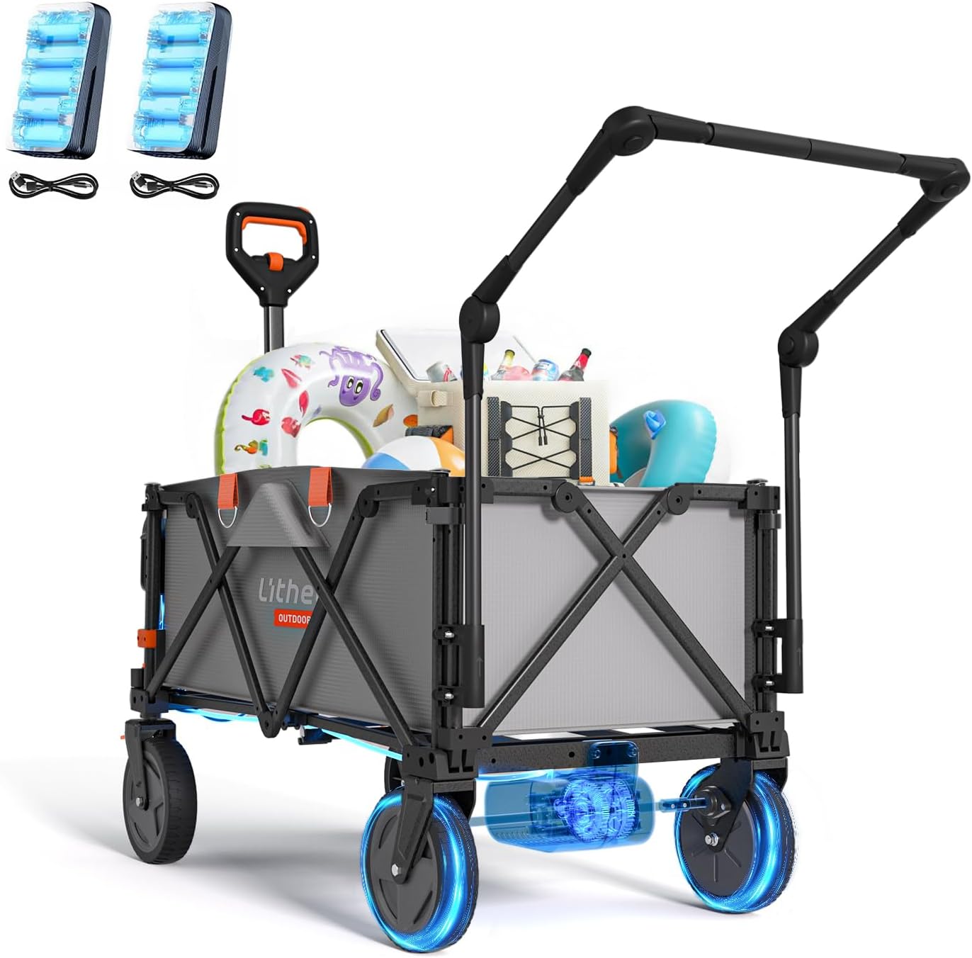 Litheli Detachable Push Handle for Electric Wagon W1 Pro/W2 Pro(Without Wagon)