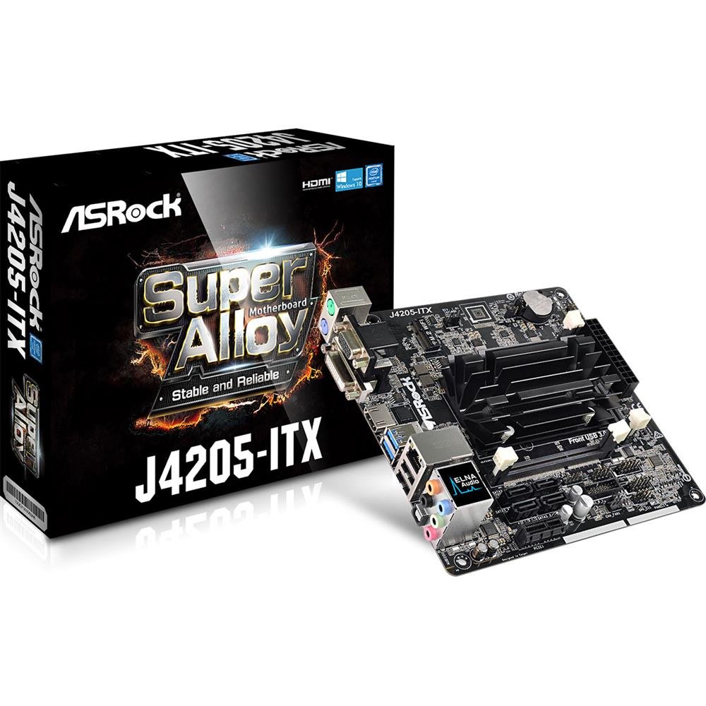 ASRock J4205-ITX Apollo Lake SOD/U3/4S3 M-ITX Motherboard - Grey