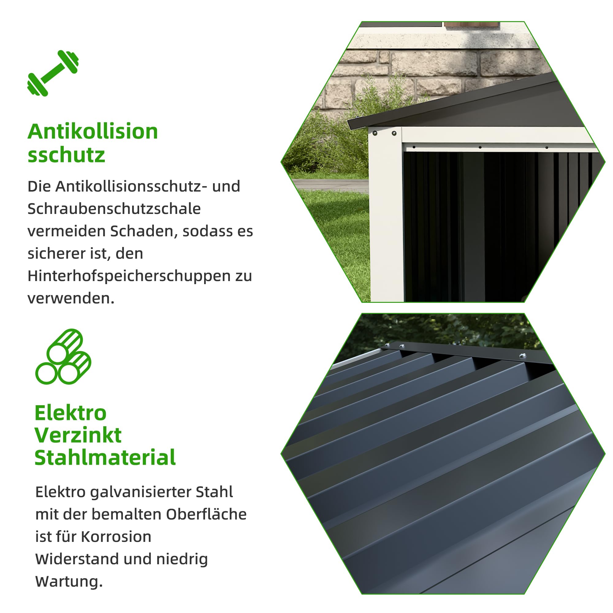 SUPEER Metall Mähroboter Garage mit Satteldach,H62cm*W90.5cm*D88.8cm Geräteschuppen Garten Metallschuppen für Rasenmähroboter,Überdachung für Mühroboter,Zimmer für Haustiere（schwarz）