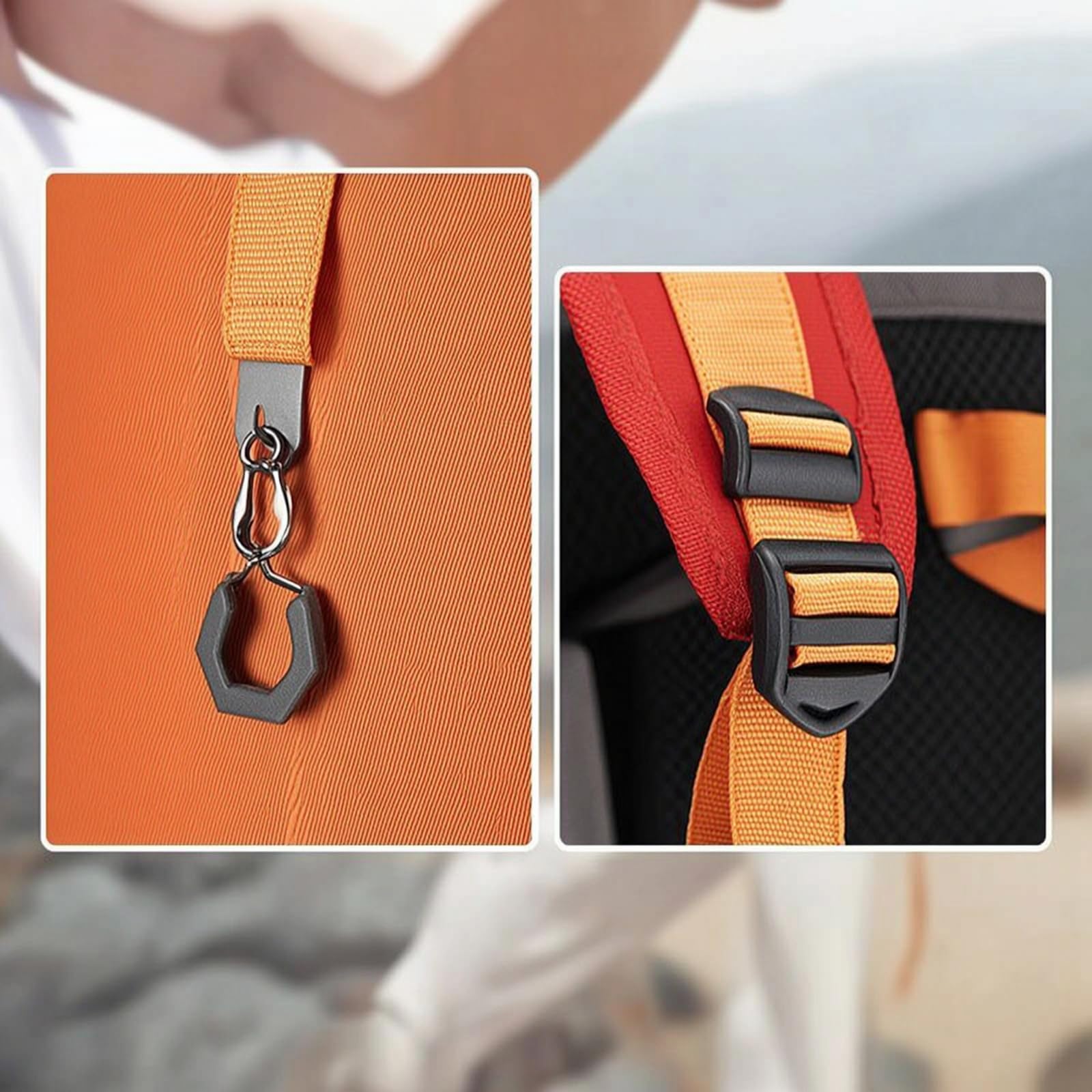 Sac d'alpinisme Ergonomique Sac Randonnée Réglable pour Camping, Déplacement, Array, 攀峰黑色, 40L