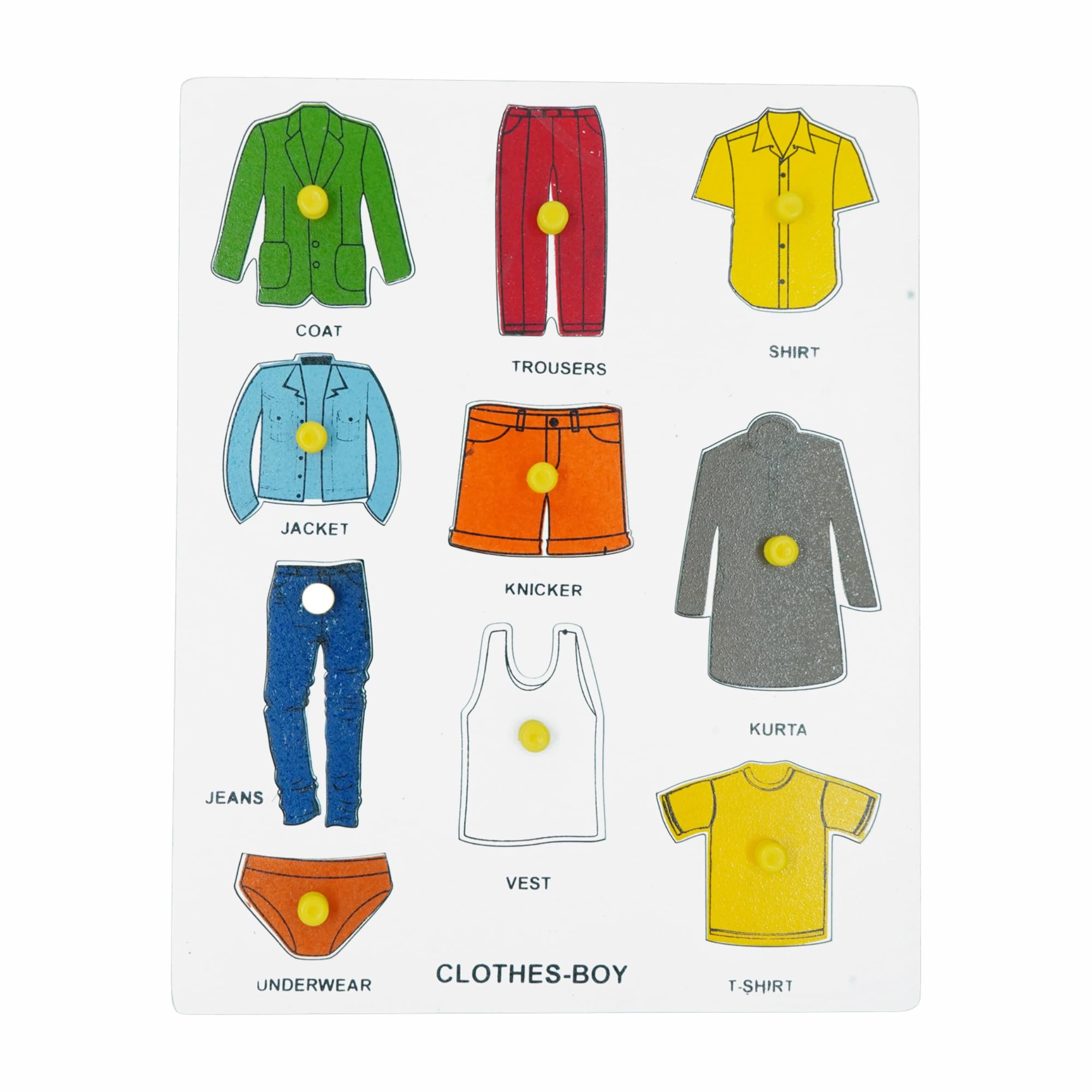 Tantrums Preschool Boy Cloth Dress Up Puzzle Set to Learn Different Types of Clothing | Education Puzzle Learning Aid for Kids (Multicolor Pieces) (B09QYGWWCD) Amazon Price History, Amazon Price Tracker