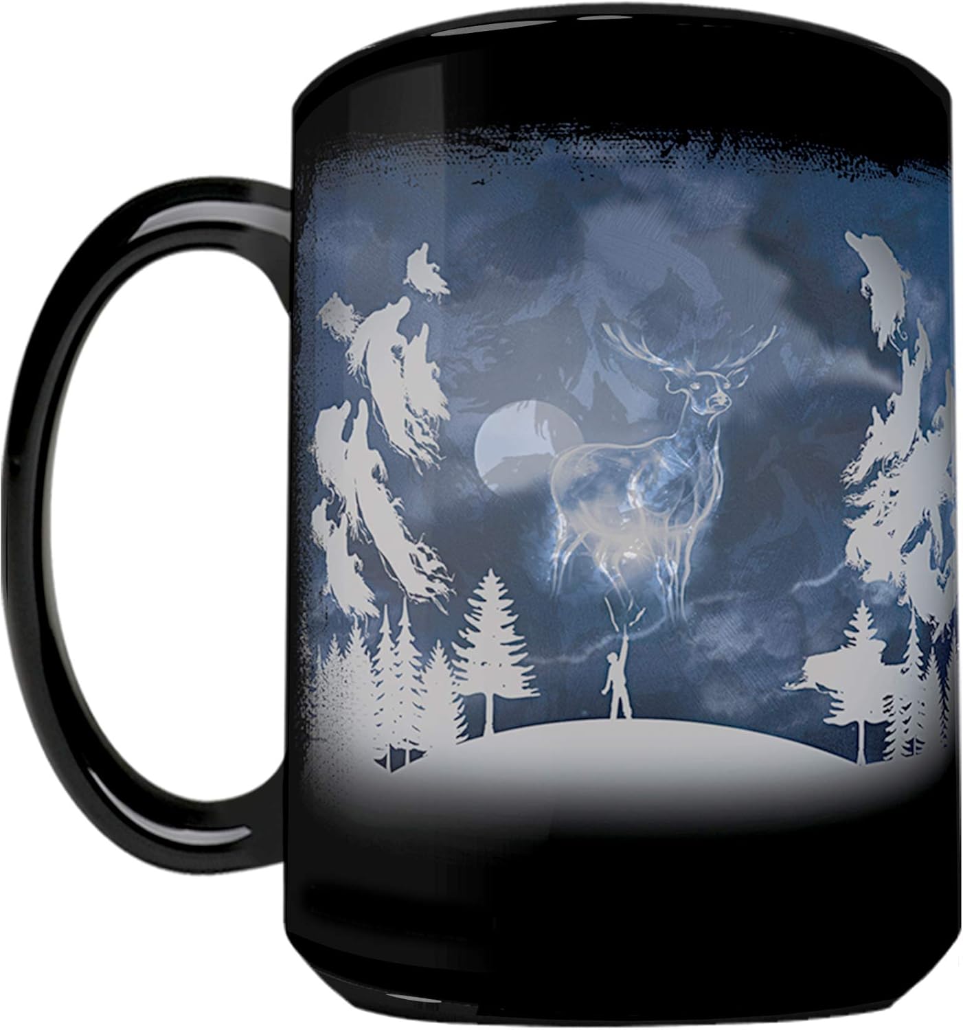Uр Tо 50% оƒƒ Harry Potter - Expecto Patronum Spell – 16 oz Large Ceramic Morphing Mugs Heat Sensitive Clue Mug – Full image revealed when HOT liquid is added