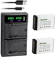 Vista 5 de Kastar Cargador de batería USB LTD2 de repuesto para Canon LP-E17 LPE17, 9967B02, Canon EOS RP, EOS R8, EOS R10, EOS R50, EOS R100 cámara sin