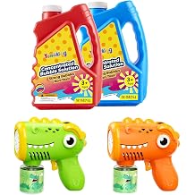 2Pack Bubble Gun with 64OZ Concentrated Bubble Solution