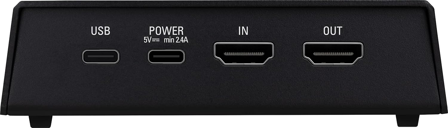 Posteriore view of Elgato 4K60 S+ with ports labeled