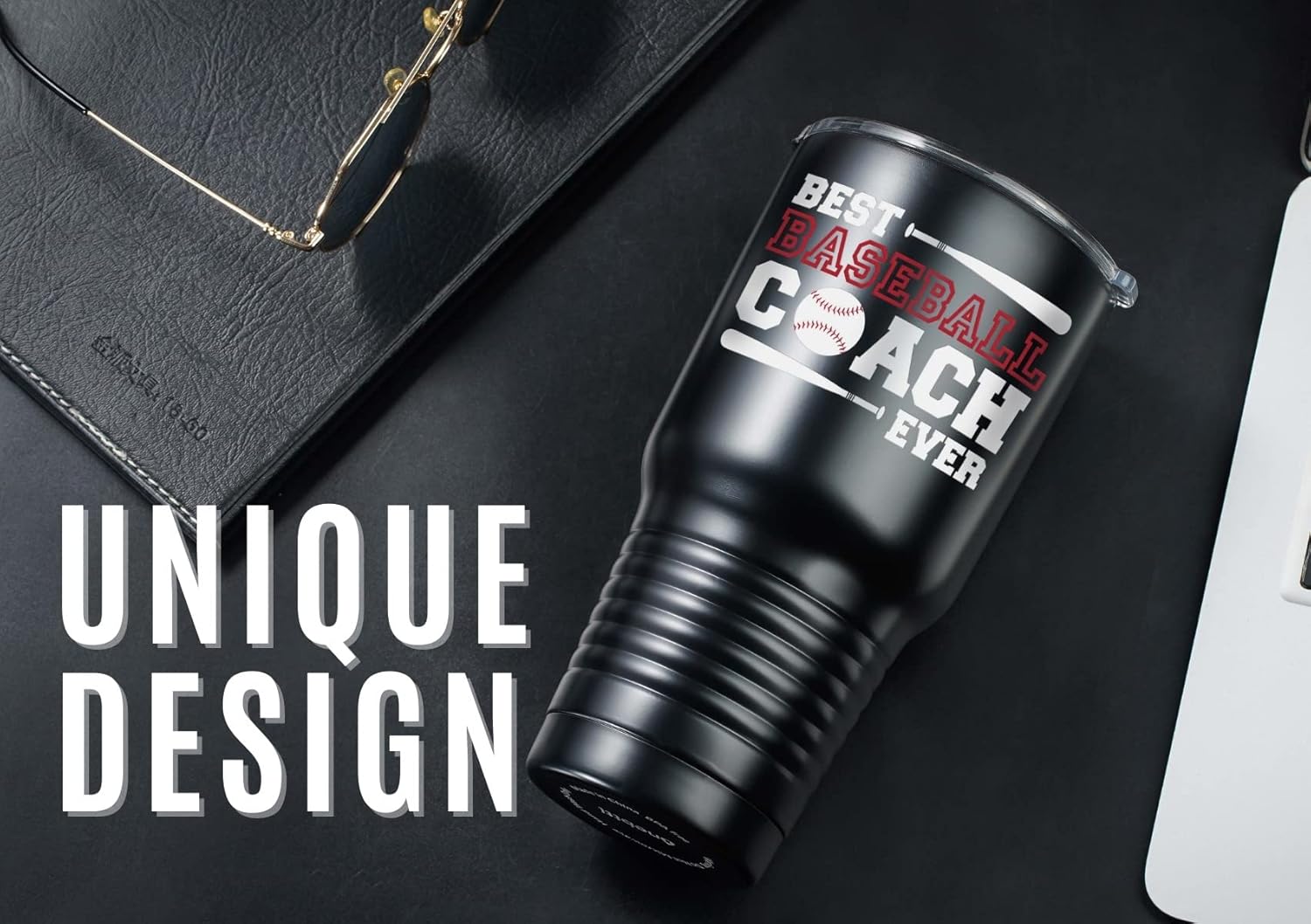 Onebttl Baseball Coach Gifts, Funny Gift Idea for Appreciation, Christmas, Birthday, 30oz Stainless Steel Insulated Travel Mug - Best Baseball Coach Ever - Image 3