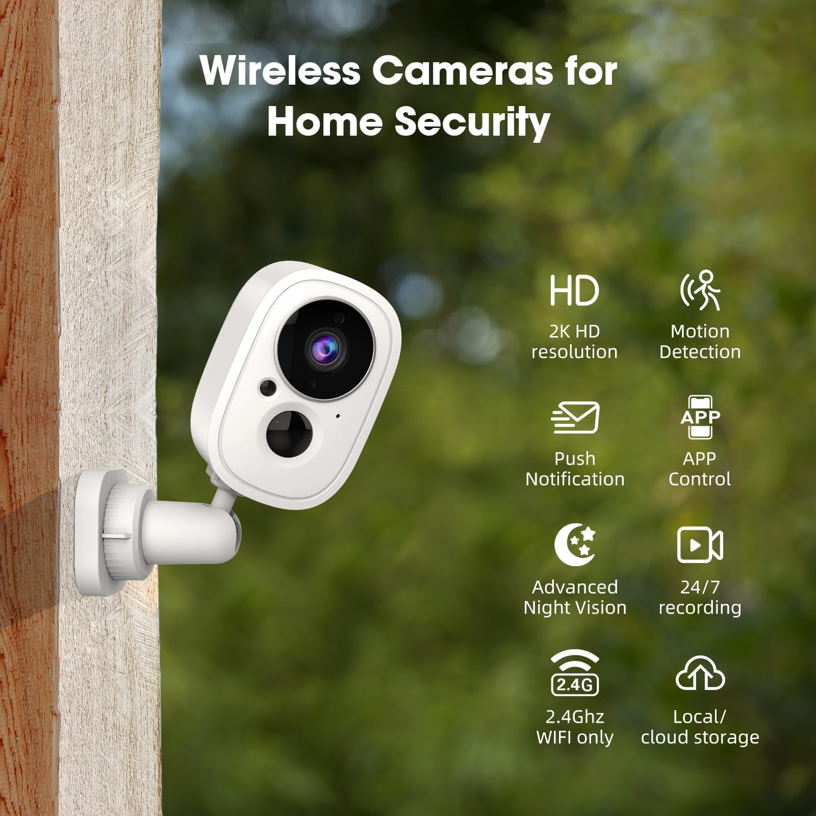 Sistema di allarme domestico wireless 4G+WIFI con telecamera esterna - Configurazione rapida e semplice, nessun canone mensile, controllo tramite app per la sicurez