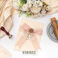 Vista 5 de 3 rollos de cinta de chifón de seda hecha a mano con flecos, color nude y blanco crema, de 1.5 pulgadas de ancho x 21 yardas de largo