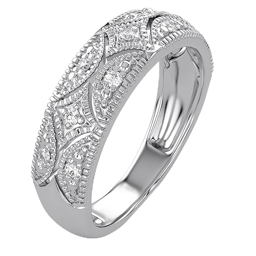 Sterling Silver Moissanite Wedding Band