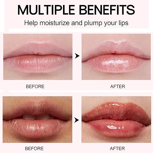 Miniatura 3 de 2 unidades de estimulantes de labios, aceite de labios voluminoso, brillo de labios hidratante con extracto de chile, aceite de brillo de labios