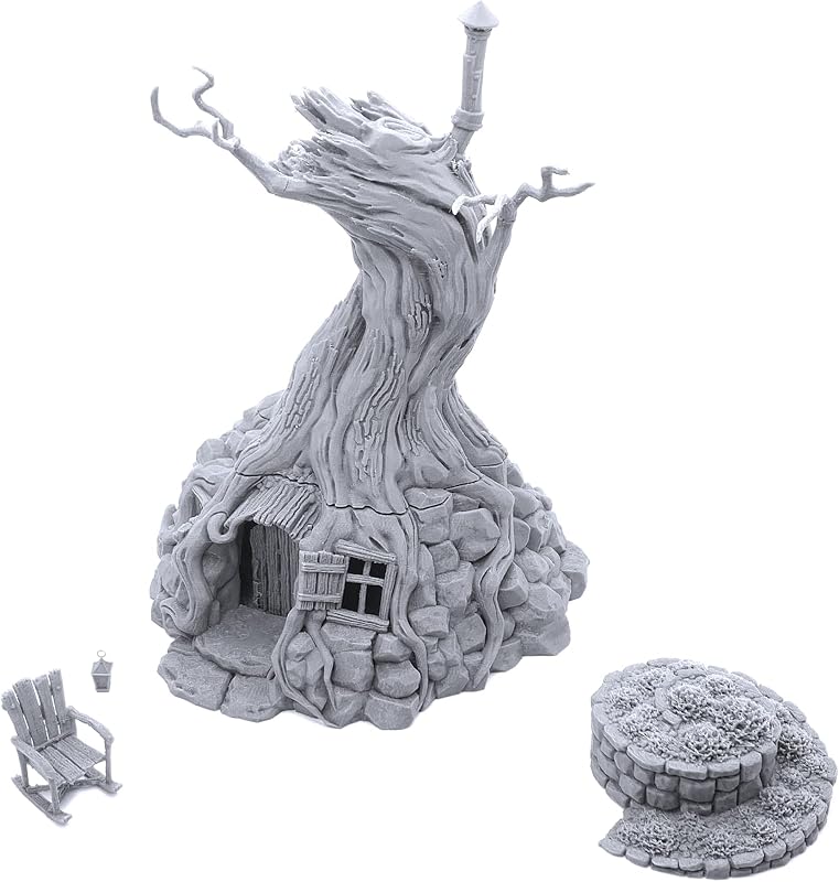 EnderToys Witch's Hovel DND Terrain Compatible with Dungeons and Dragons, 28mm Miniature Wargaming, Tabletop RPGs, Wargame Scenery