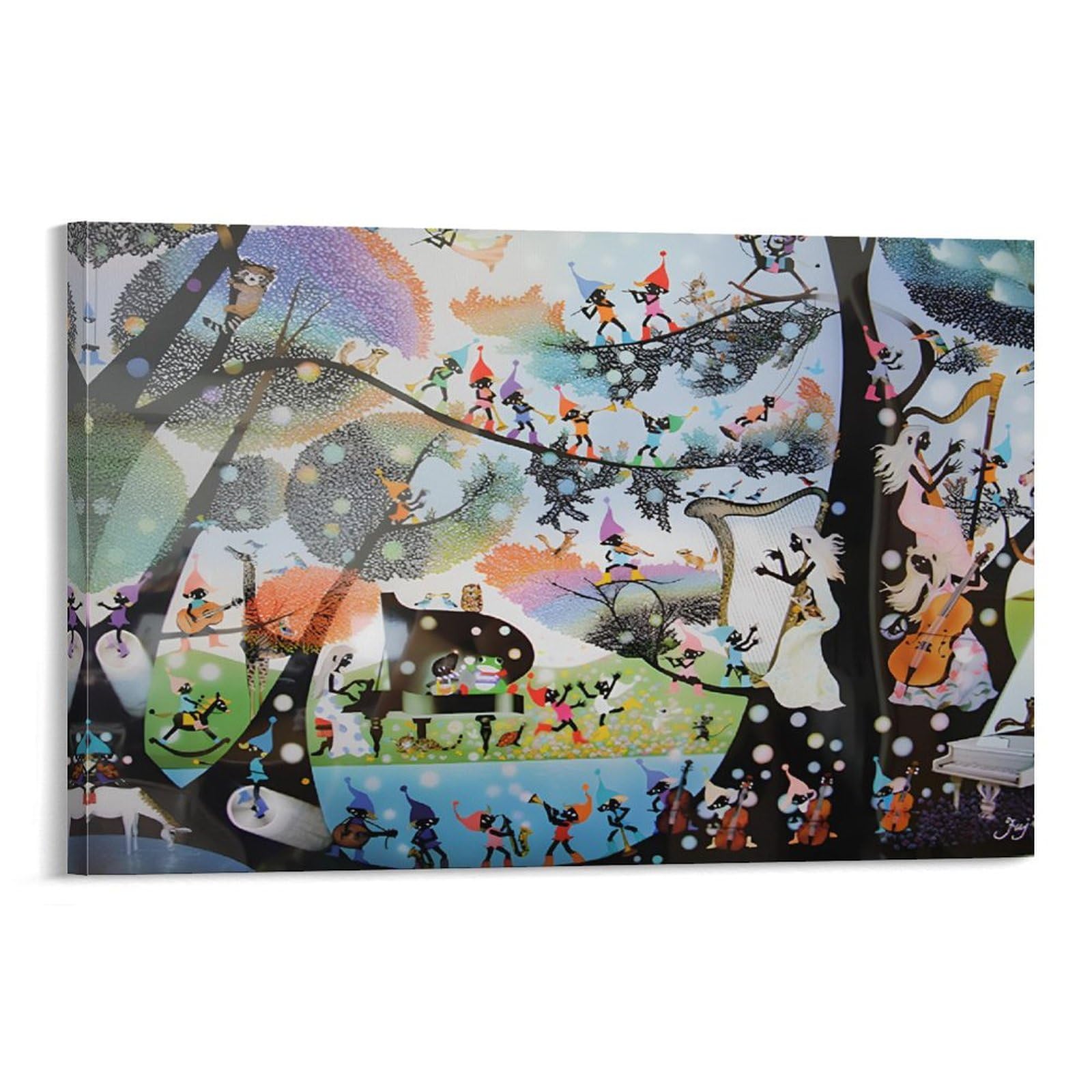 藤城清治 イラスト入り レトロダンス 藤城 清治 版画 展 ～生きるよろこび～」伊勢丹新宿店