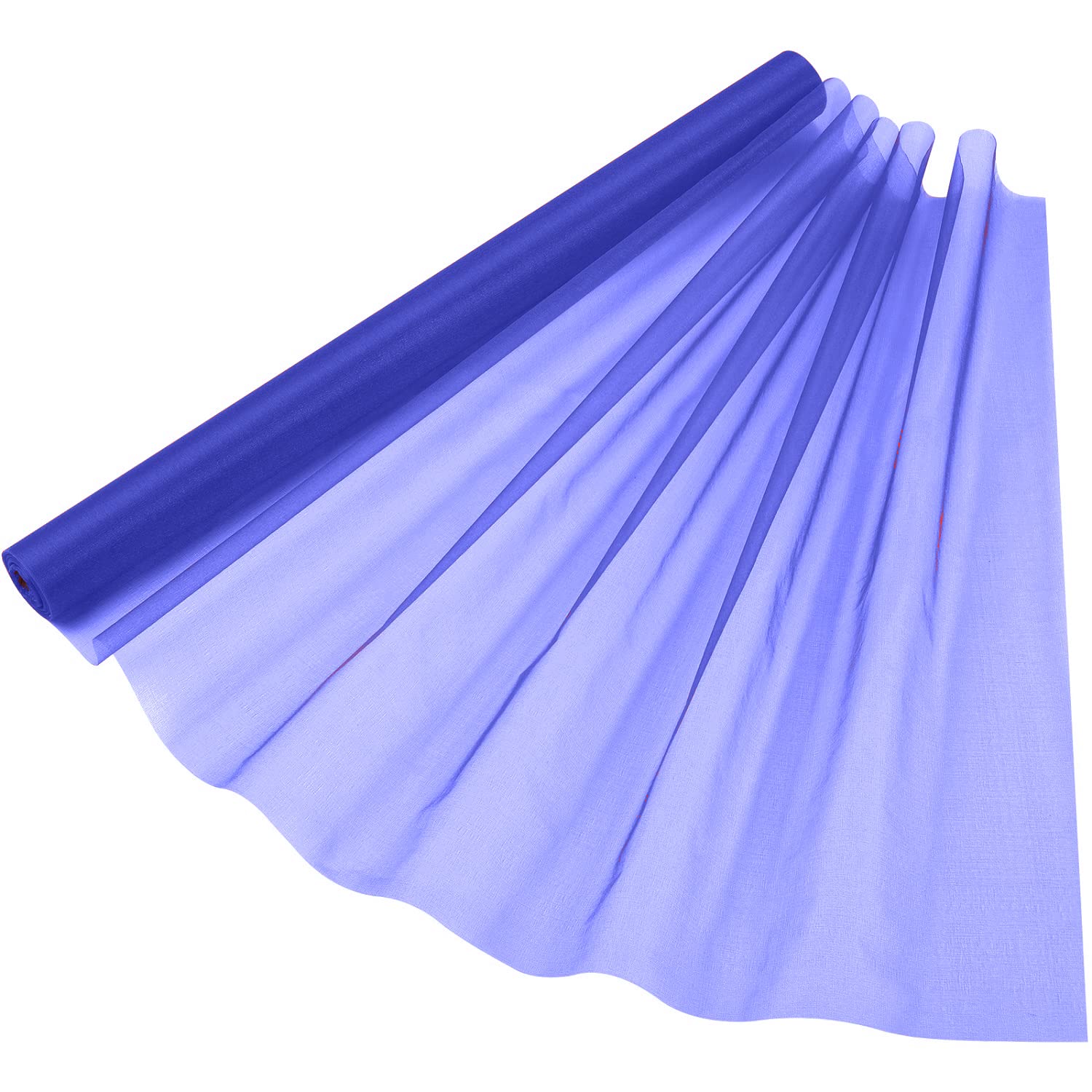 70cm x 15m Roll of Organza Sheer Fabric - Elegant Decorative Cloth for Wedding Chair Bows, Table Runners, Party Favours - Crafting Supplies for Ribbons, Dress Accents,and Bags, Royal Blue