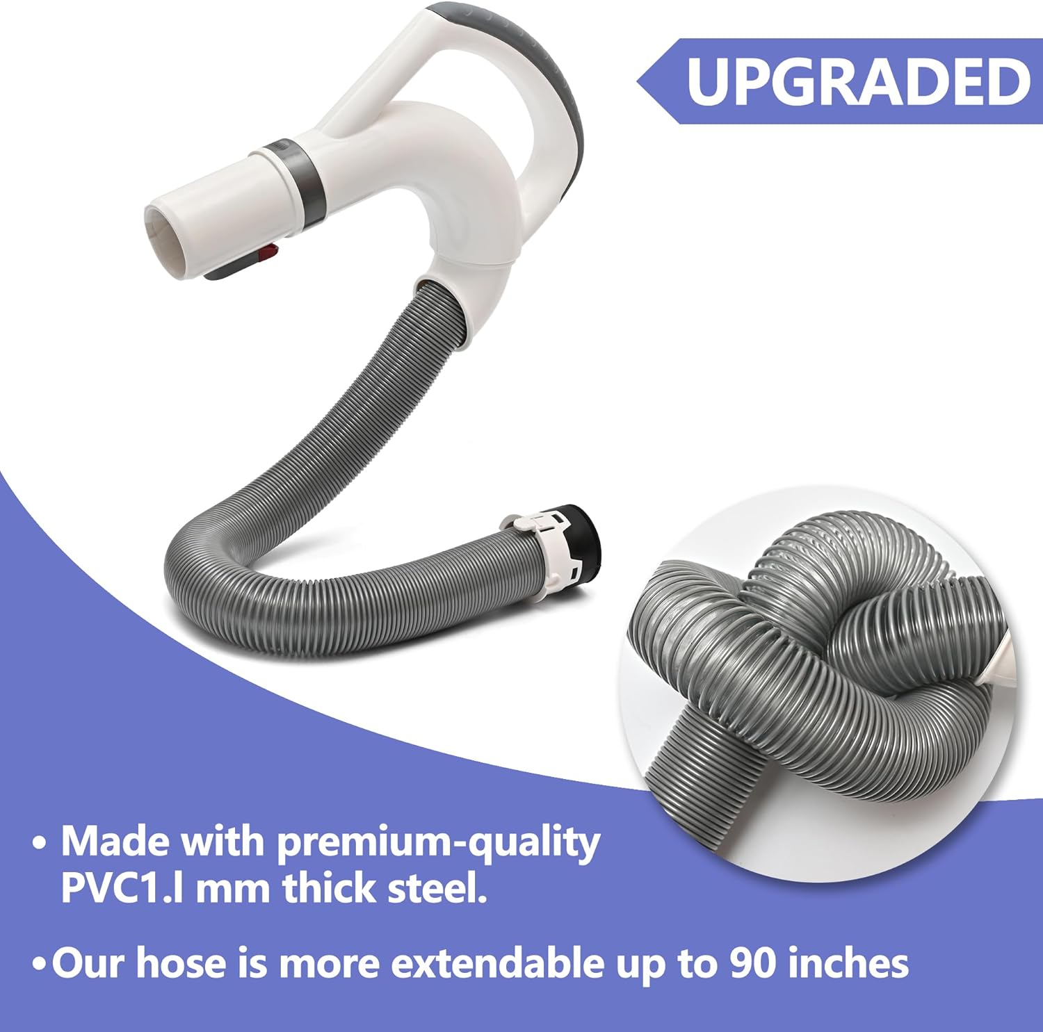 NV350 Replacement Hose Handle Compatible with Shark Navigator Lift Away NV360, NV350, NV351, NV352, NV355, NV356, NV357, NV358, NV370, UV541, NV390, NV391, NV392, CU520, and UV440Vacuum. Part 113FFJ