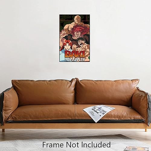 Miniatura 4 de Póster de Baki the Grappler - Póster sin marco (11 x 17 pulgadas), arte de pared para decoración del hogar