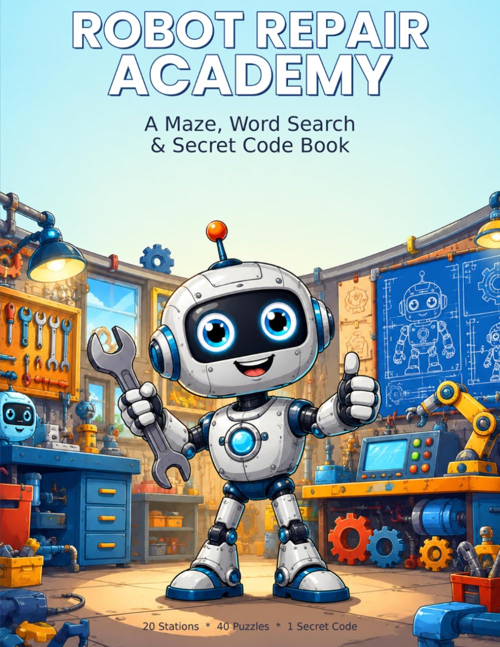 ROBOT REPAIR ACADEMY: A Maze, Word Search & Secret Code Activity Book (CODE CRACKERS)