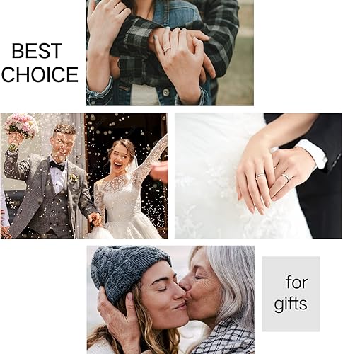 Miniatura 8 de MYSTCODE Moissanite Rings for Women Moissanite Wedding Band Moissanite Solitaire Engagement Ring Infinity Ring 925 Sterling Silver Rings Promise