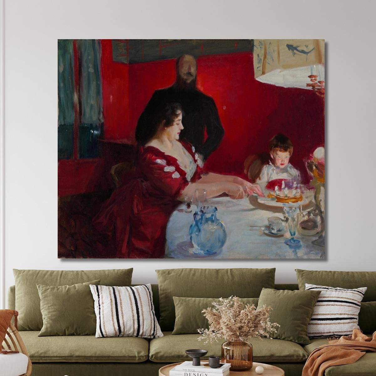 La Festa di Compleanno John Singer Sargent, jss305 Quadro Stampato su Tela, 100x80 cm