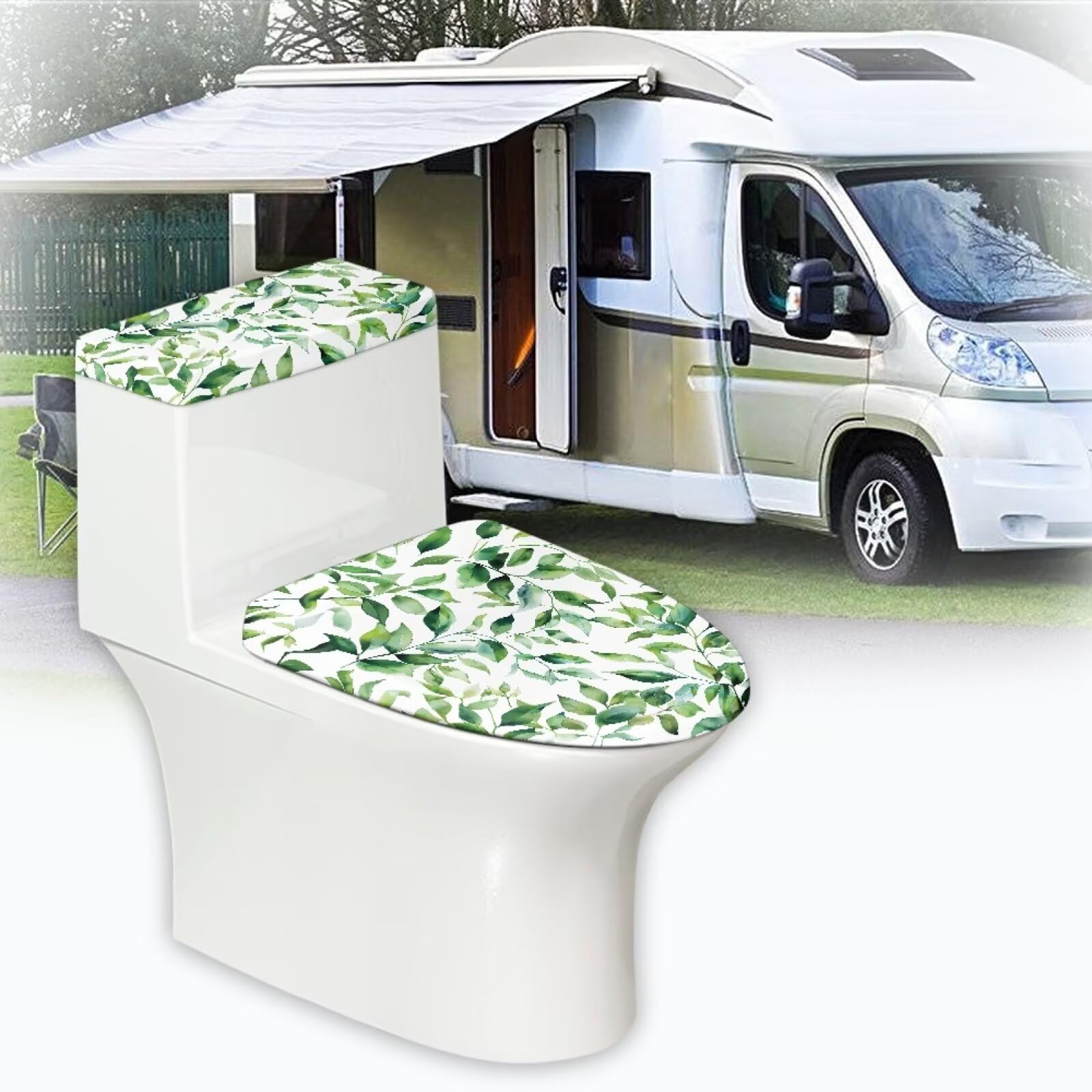 Toilet Seat Covers - 2 Piece Set for Dust Protection -6