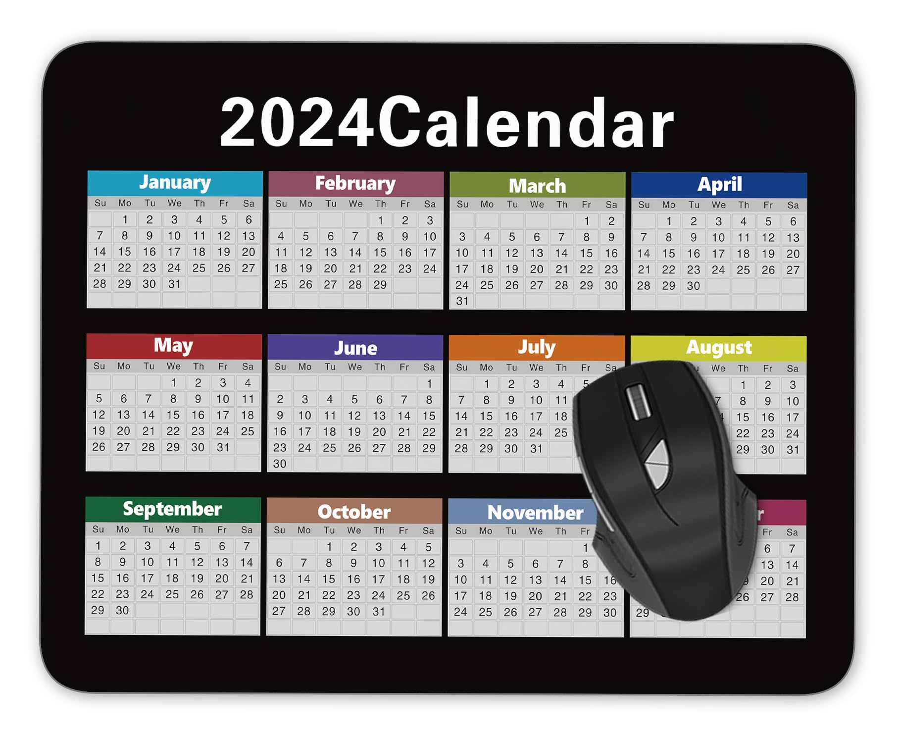 amazon-com-colorful-year-2024-calendar-vector-template-mouse-pad-gaming-mouse-pad-mousepad-nonslip-rubber-backing-office-products
