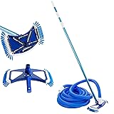 Arebos Aspirateur pour piscine / Pôle Téléscopique 1,40 - 3,50 m / avec Tuyau