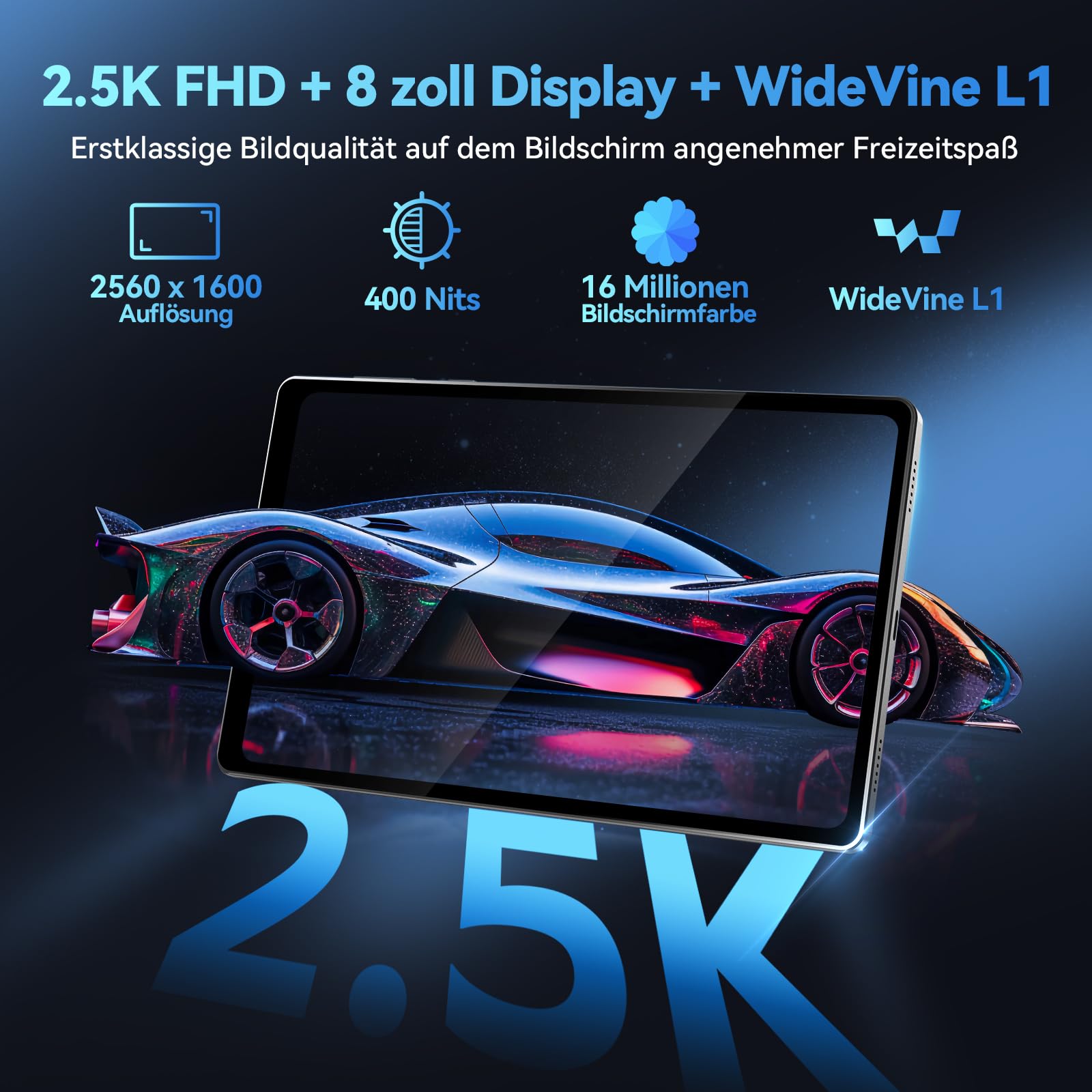 Headwolf FPad7 Android Tablet 8 Zoll MTK Dimensity 7050, 2560x1600