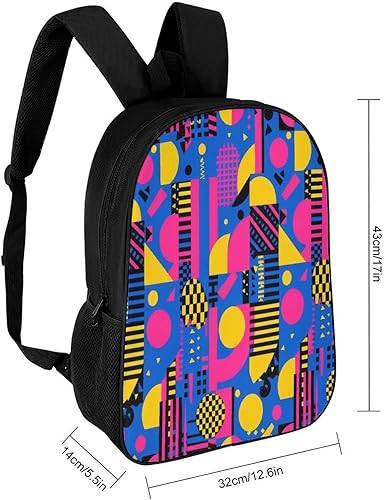 Miniatura 2 de Mochila de viaje de ocio simple de los 80s 90s Mochila saliente de 17 pulgadas, estilo-18, 17 pulg., Mochilas de viaje